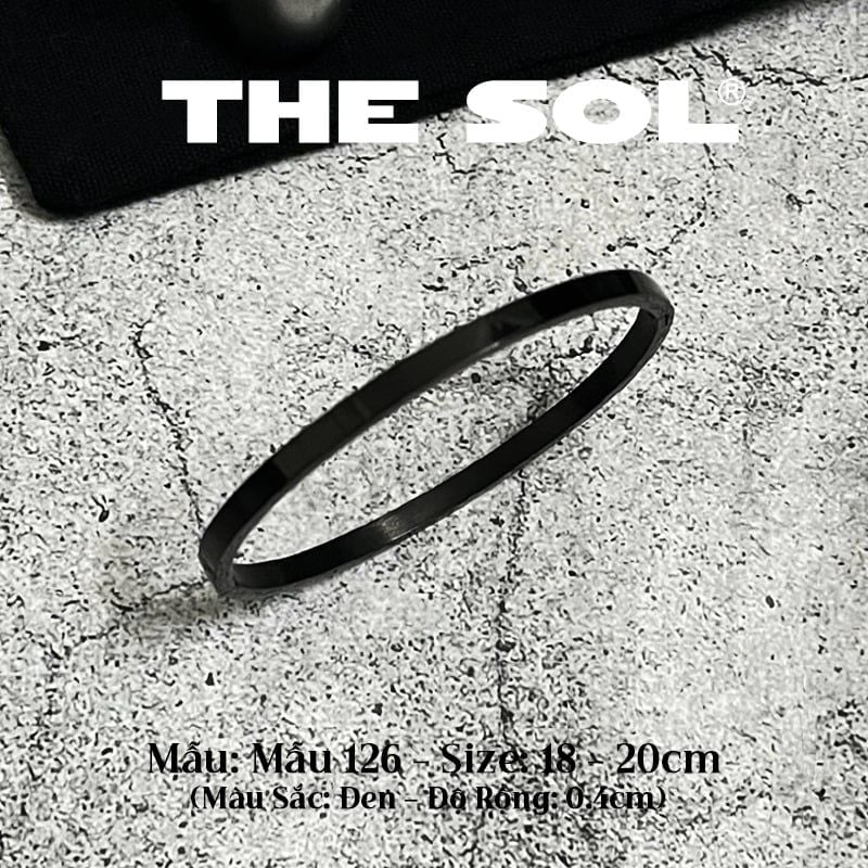  Vòng Tay Titan Unisex The Basic - 4mm - Mẫu 126 