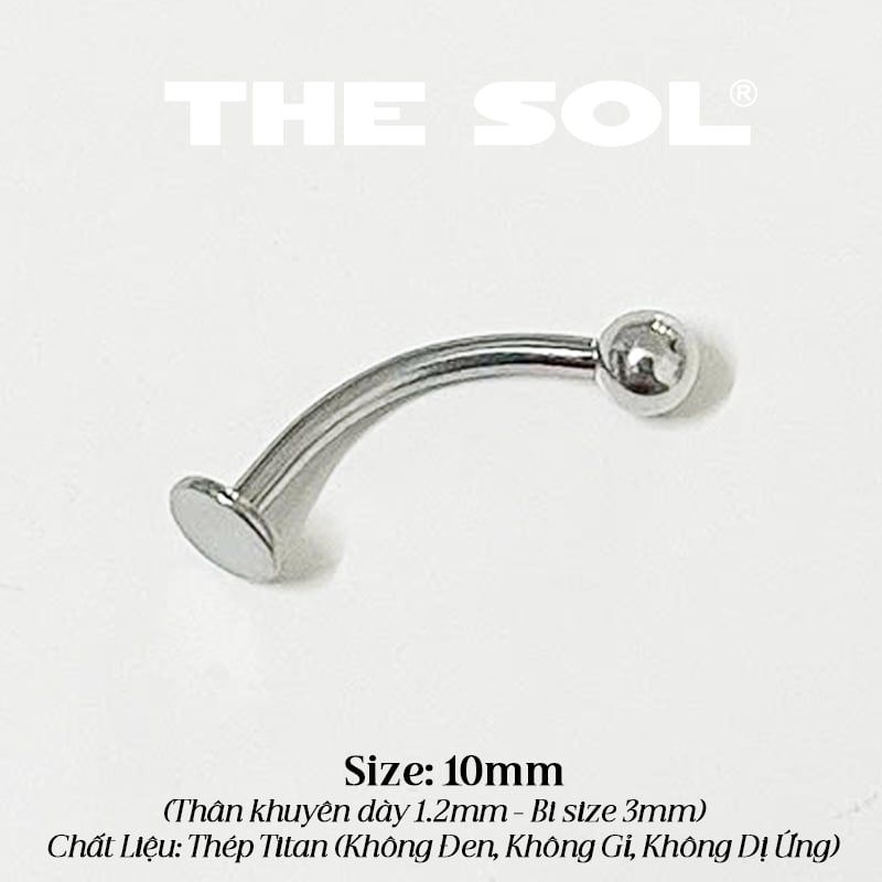  Khuyên Môi Titan Unisex ASHLEY - Bi Tròn 