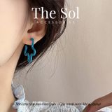  Bông Tai Hàn Quốc Blue Star 