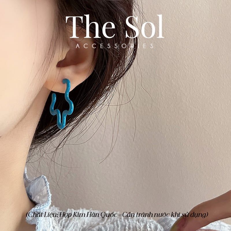  Bông Tai Hàn Quốc Blue Star 