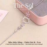  Lắc Tay Hàn Quốc Kitty Hồng Đính Đá Cao Cấp 