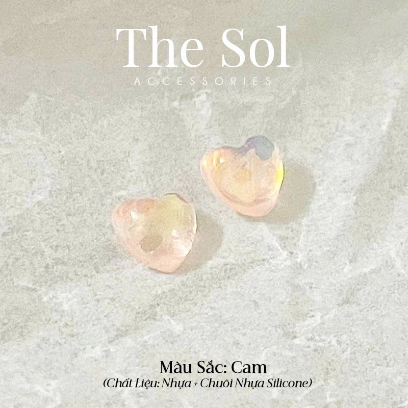  Bông Tai Nhựa Hologram Heart 