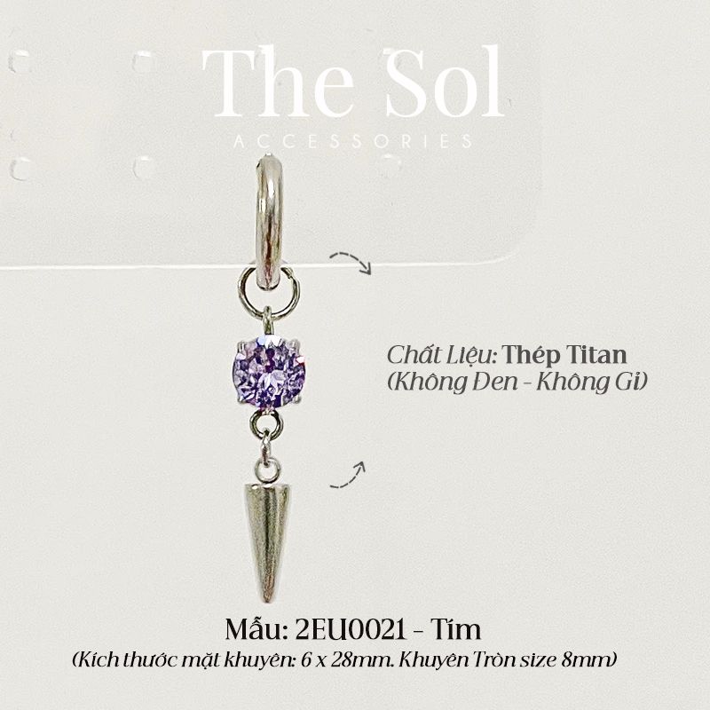  Khuyên Tai Titan Colour Diamond [1 CHIẾC] 