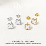  Bông Tai Titan White Lou 0.9cm - Mẫu 176 