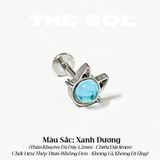  Khuyên Tai Titan Unisex Colorful Gems Cat 