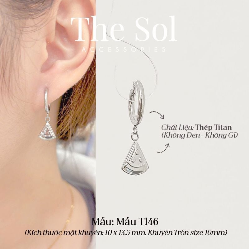  Khuyên Tai Titan The Watermelon - Mẫu T146 