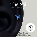  Khuyên Tai Thép Xi Mạ Mini Flower - Mẫu 67 