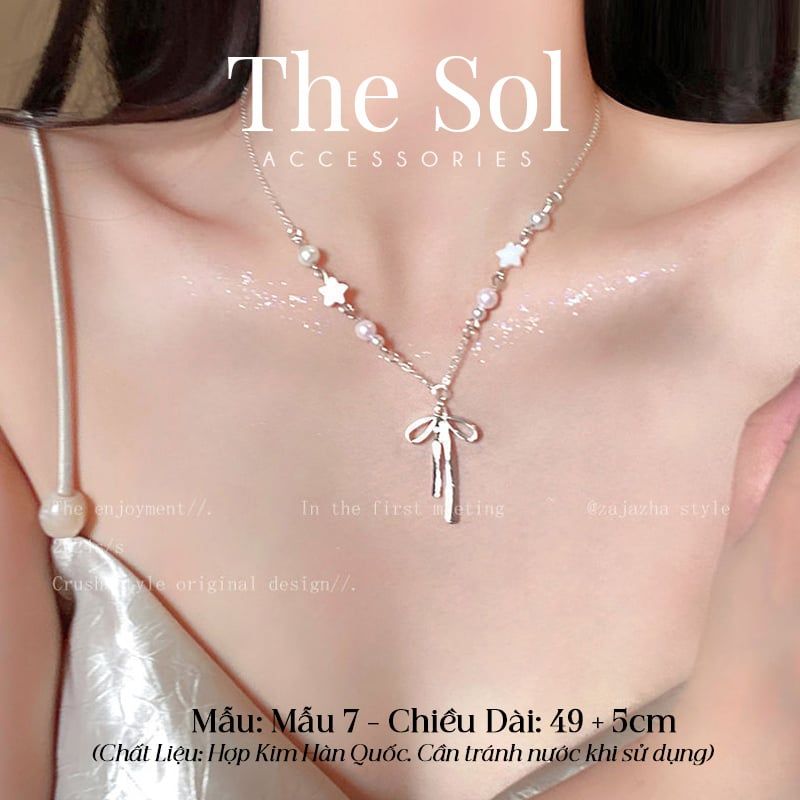  Dây Chuyền Hàn Quốc Silver Bow - Mẫu 7 