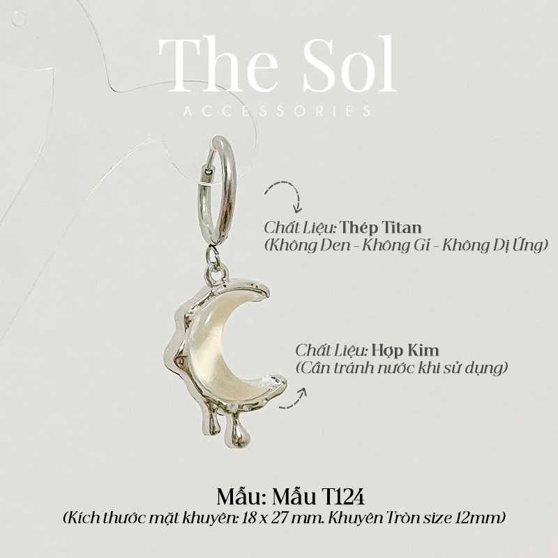  Khuyên Tai Titan The Moon - Mẫu T124 