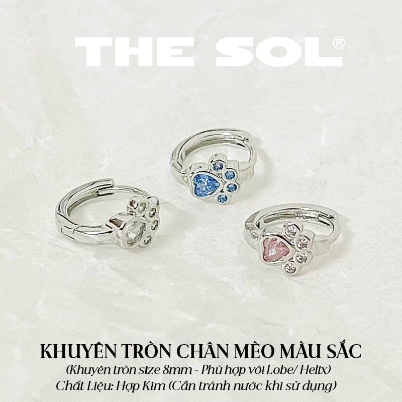  Khuyên Tai Hợp Kim Cat's Feet - Mẫu 281 