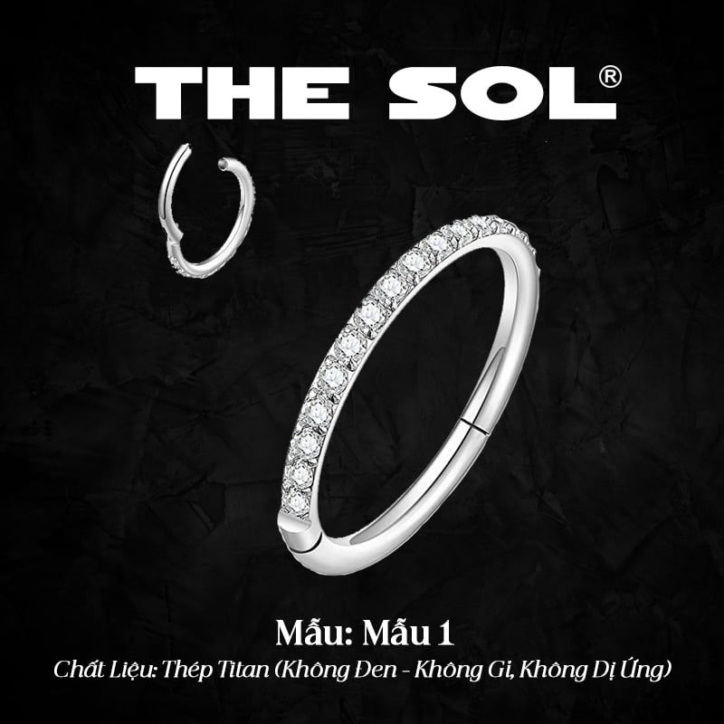  Khuyên Tai Titan Unisex The Diamond Chốt Ẩn 1 