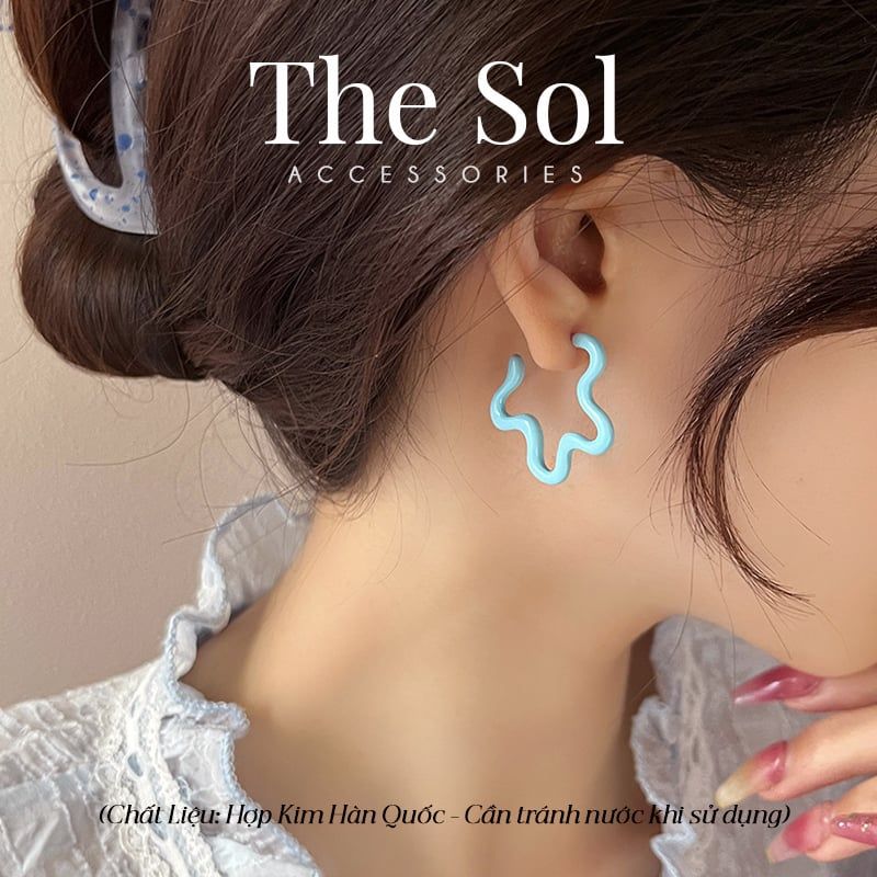  Bông Tai Hàn Quốc Blue Star 