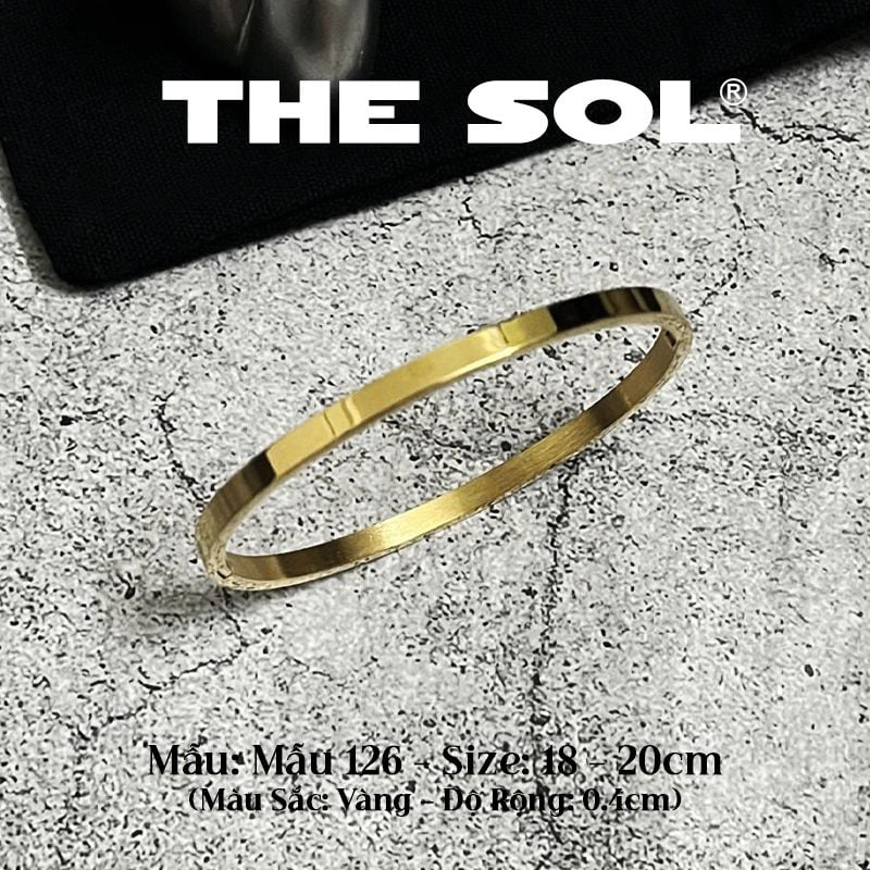  Vòng Tay Titan Unisex The Basic - 4mm - Mẫu 126 