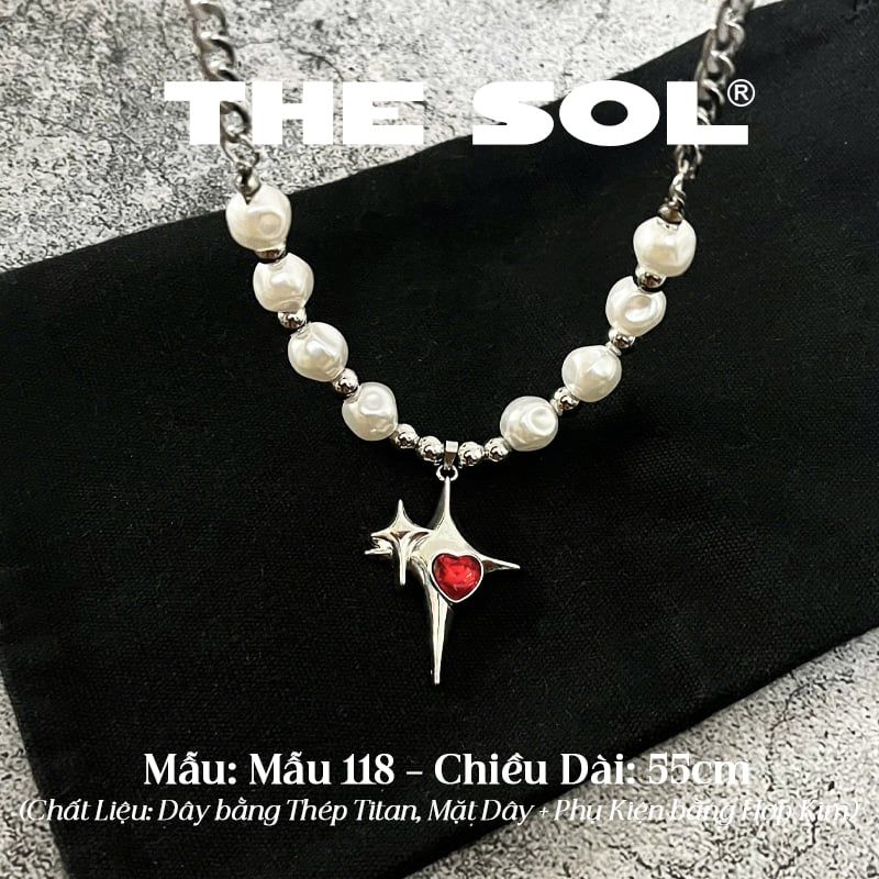  Dây Chuyền Titan Unisex Red Bling - Mẫu 118 