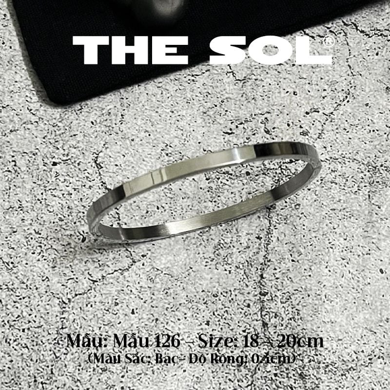  Vòng Tay Titan Unisex The Basic - 4mm - Mẫu 126 
