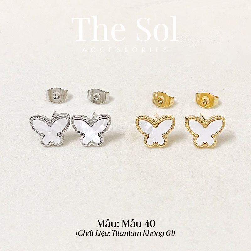  Bông Tai Titan White Butterfly 