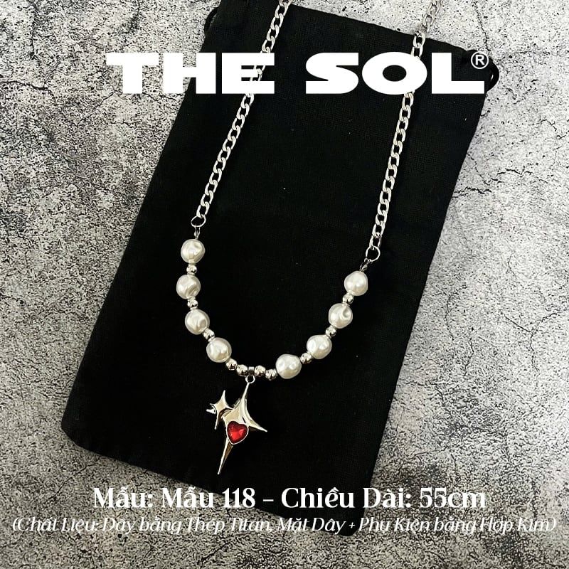  Dây Chuyền Titan Unisex Red Bling - Mẫu 118 