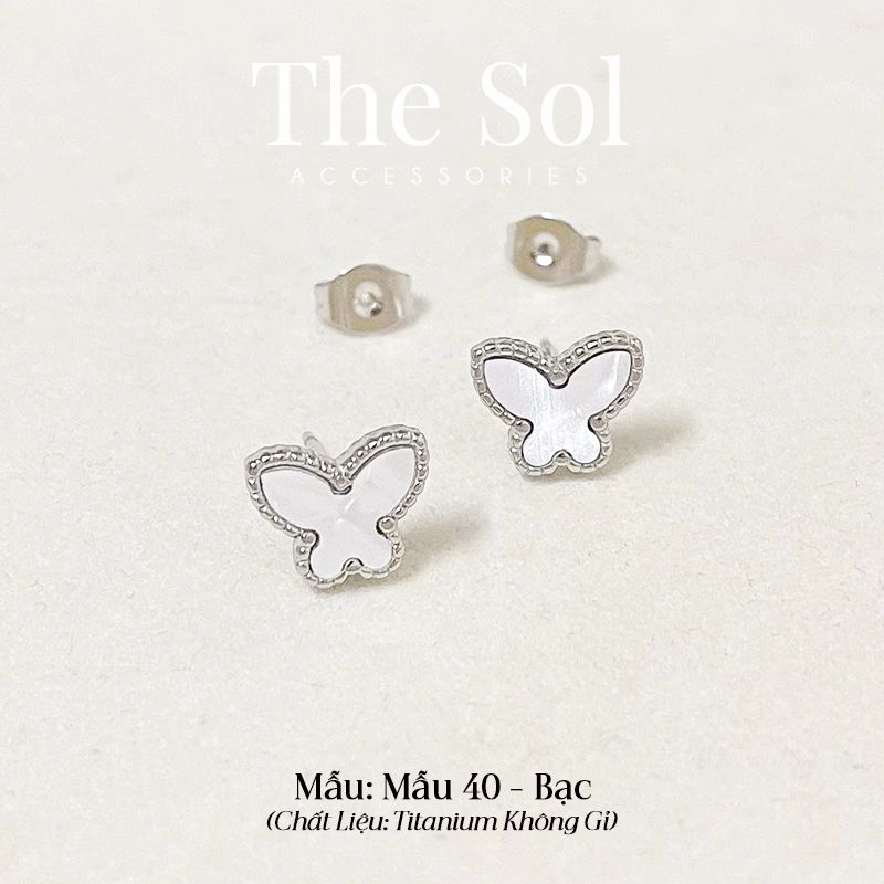  Bông Tai Titan White Butterfly 