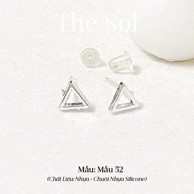  [SHOPEE] Bông Tai Nhựa Nhiều Mẫu Chuôi Su - Màu Bạc 