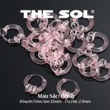  Khuyên Tai Nhựa Khuyên Tròn 3 Vòng Nhỏ 