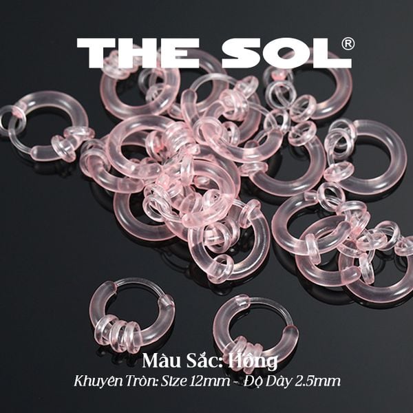  Khuyên Tai Nhựa Khuyên Tròn 3 Vòng Nhỏ 