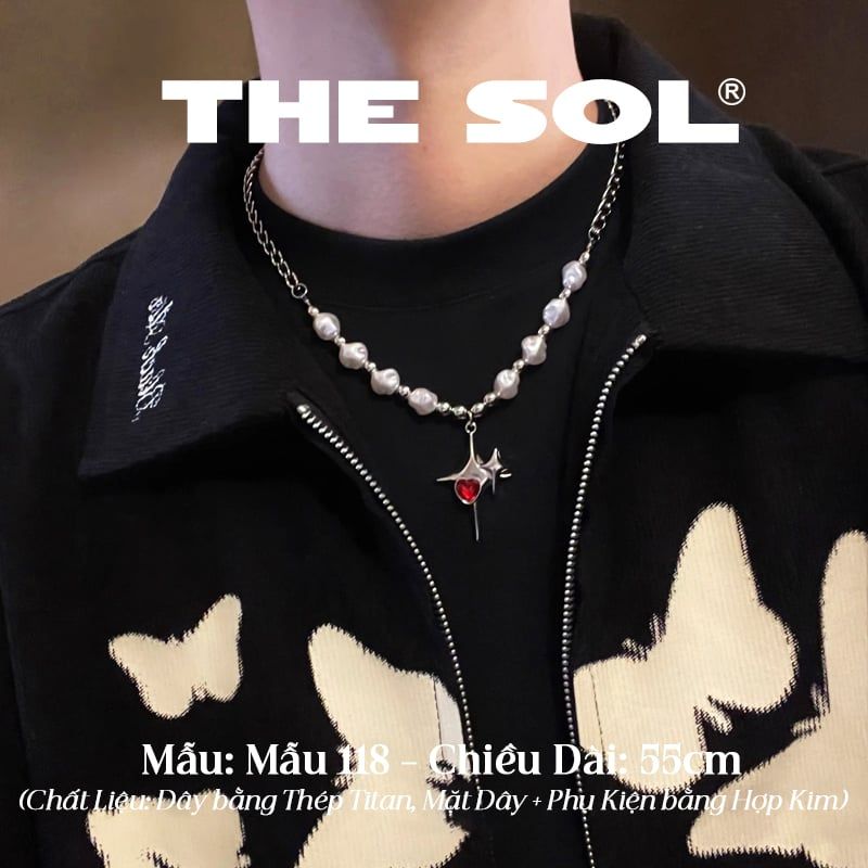  Dây Chuyền Titan Unisex Red Bling - Mẫu 118 