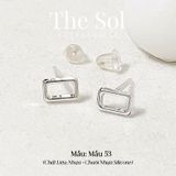  [SHOPEE] Bông Tai Nhựa Nhiều Mẫu Chuôi Su - Màu Bạc 