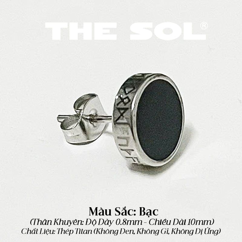  Khuyên Tai Titan Unisex Roman Pattern 