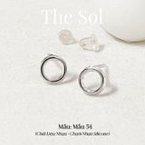  [SHOPEE] Bông Tai Nhựa Nhiều Mẫu Chuôi Su - Màu Bạc 
