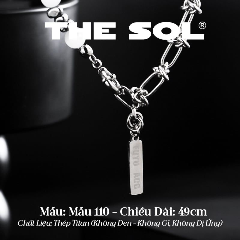  Dây Chuyền Titan Unisex Jade Quartz - Mẫu 110 
