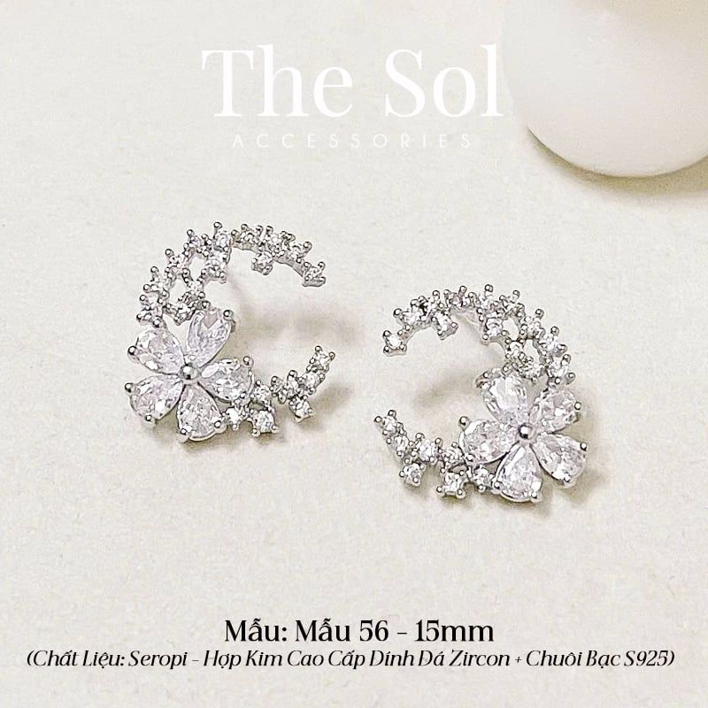  Bông Tai Seropi Diamond Moon - Mẫu 56 