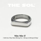  Nhẫn Titan Unisex Basic Rectangle - Mẫu 47 