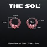  Khuyên Tai Nhựa Khuyên Tròn 3 Vòng Nhỏ 