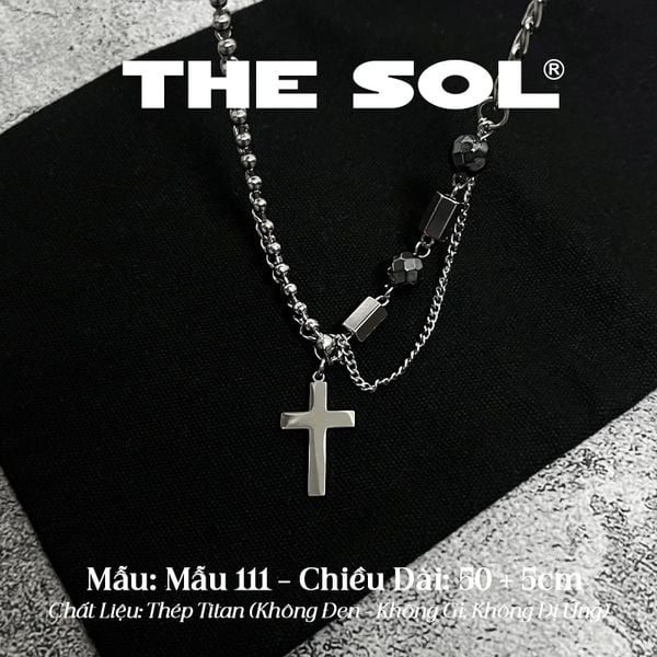  Dây Chuyền Titan Unisex Black Gems - Mẫu 111 