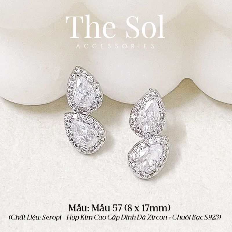  Bông Tai Seropi Double Pear - Mẫu 57 