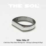  Nhẫn Titan Unisex Basic Rectangle - Mẫu 47 