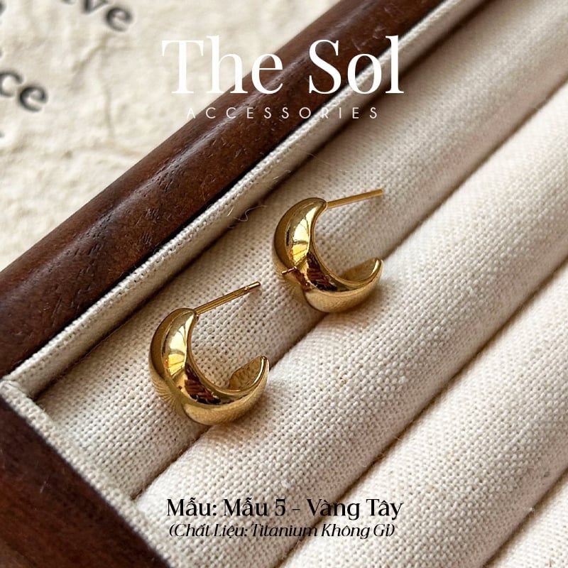  Bông Tai Titan Half Hoops 