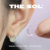  Khuyên Tai Nhựa Khuyên Tròn 3 Vòng Nhỏ 