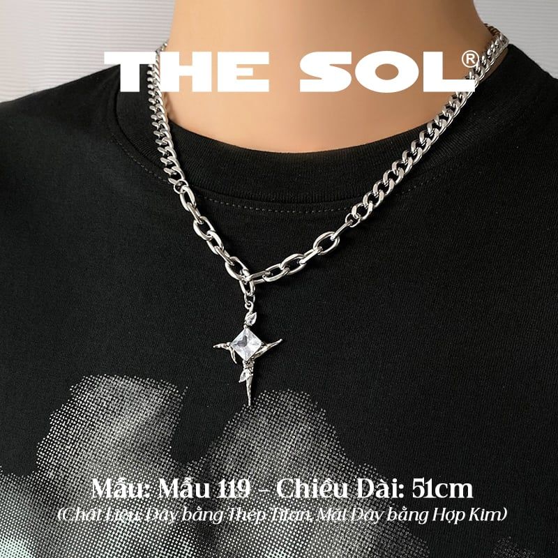  Dây Chuyền Titan Unisex Diamond Bling - Mẫu 119 