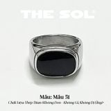  Nhẫn Titan Unisex Black Oval - Mẫu 51 