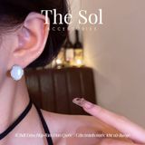  Bông Tai Hàn Quốc White Opal 