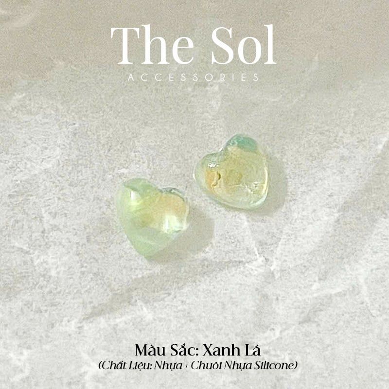  Bông Tai Nhựa Hologram Heart 