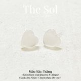  Bông Tai Nhựa Đính Trái Tim Sắc Màu 