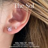  Khuyên Tai Thép Xi Mạ Bling Colour Star - Mẫu 317 