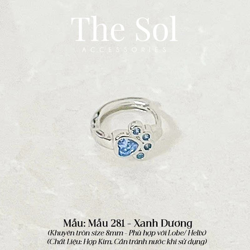  Khuyên Tai Hợp Kim Cat's Feet - Mẫu 281 