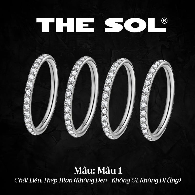  Khuyên Tai Titan Unisex The Diamond Chốt Ẩn 1 