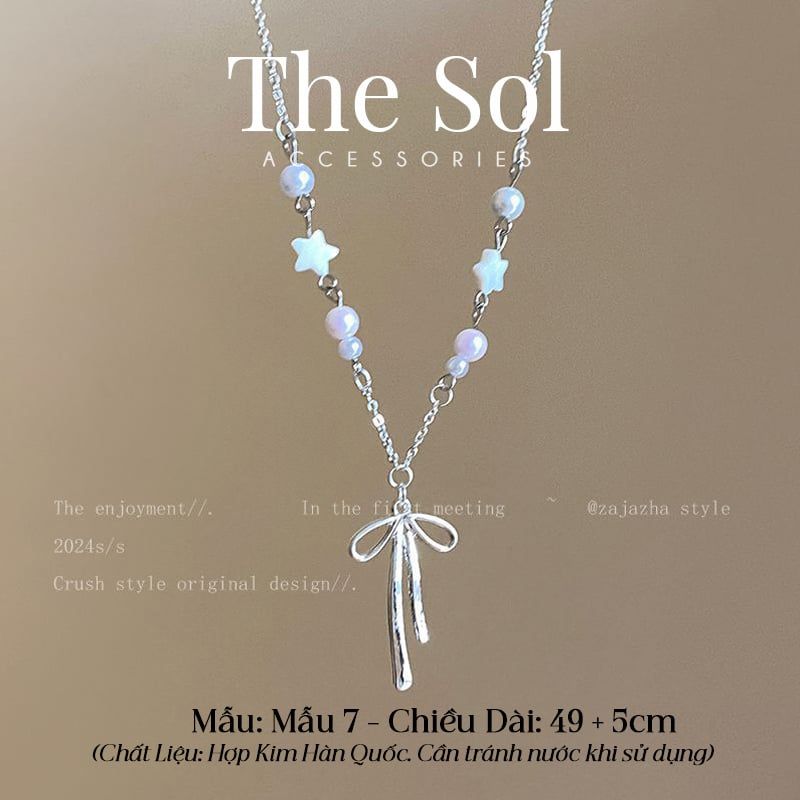  Dây Chuyền Hàn Quốc Silver Bow - Mẫu 7 
