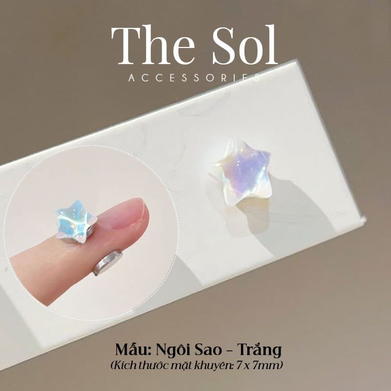  Khuyên Tai Nam Châm Hologram - 1 Chiếc 