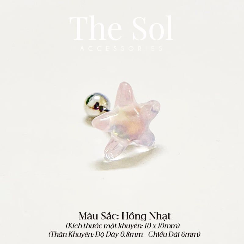  Khuyên Tai Titan Hologram Starfish [1 CHIẾC] 