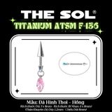  Khuyên Tai TITANIUM ATSM F-136 VERTICAL HELIX 
